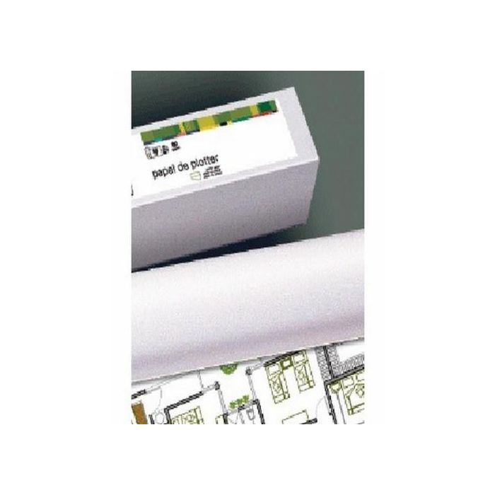 FABRISA 16094 Bobina Plotter Plus 80g de alta blancura, 610mm x 50m. Papel de secado rápido para impresiones mono/color.