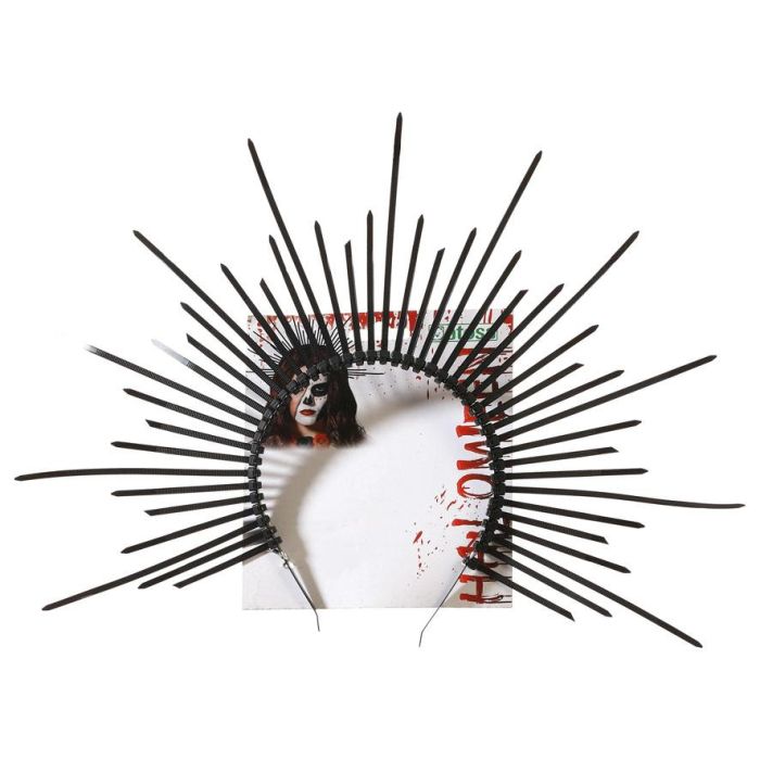 Tiara Negra Con Puntas Para Disfraz De Catrina Y Día De Los Muertos 1