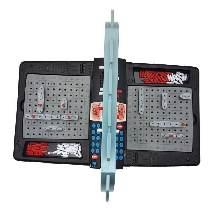 Lexibook Naval Battle Hablando, Juego de Mesa Electrónico para 1 o 2 Jugadores con 2 Niveles de Dificultad y 4 Idiomas (FR, DE, IT, NL) 1