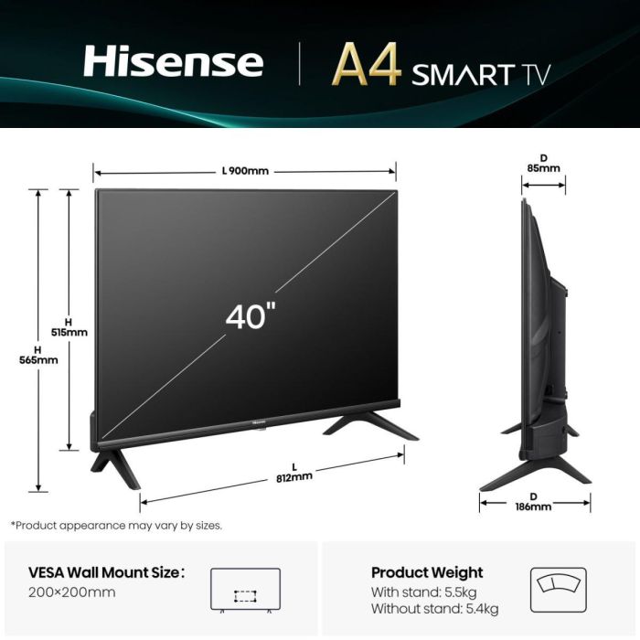 Hisense 40E4QT 102cm 40" Full HD Smart TV Fernseher 1