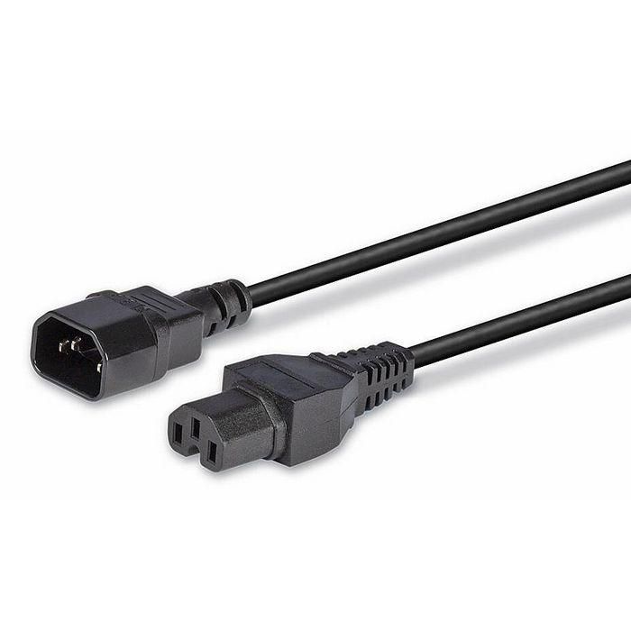 Lindy Cable de Alimentación IEC C14 a IEC C15 2m, H05-VVF 3G 1.00mm², Negro, Alta Temperatura, 10 Años 4
