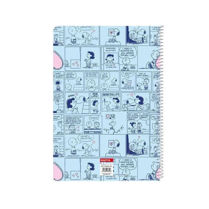 Cuaderno Espiral Safta Tapa Extradura Folio 80 Hojas Cuadro 4 mm 60 gr Snoopy Love 1 Cuaderno Espiral Safta Tapa Extradura Folio 80 Hojas Cuadro 4 mm 60 gr Snoopy Love 1