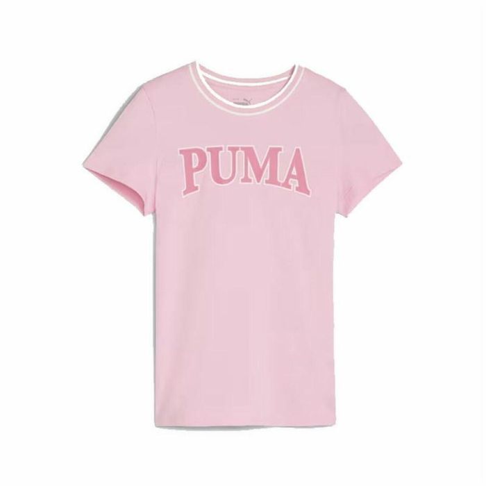 Camiseta de Manga Corta Infantil Puma Squad Rosa 0 Camiseta de Manga Corta Infantil Puma Squad Rosa 0