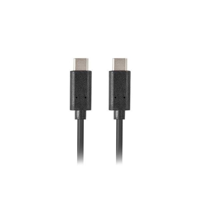 Lanberg Cable USB 2.0 Tipo C Macho a Macho 1.8m 480Mb/s Negro