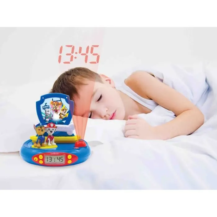 Lexibook Pat Patrouille Radio Reloj Despertador para Niños con Proyecciones de Imágenes y Sonidos 1