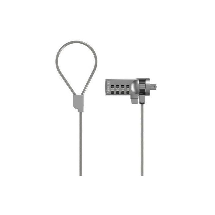 Aisens Cable De Seguridad Con Cerradura De Combinacion Para Ordenador, Portatil, Monitor 1,5 M 1
