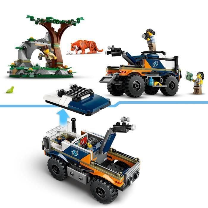 LEGO 60426 City Exploradores de la Jungla: Camión Todoterreno con Grúa Móvil, Dron, 3 Minifiguras y Tigre - Set de Construcción 2 LEGO 60426 City Exploradores de la Jungla: Camión Todoterreno con Grúa Móvil, Dron, 3 Minifiguras y Tigre - Set de Construcción 2