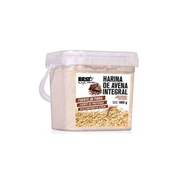 BEST PROTEIN Harina de Avena Integral Chocolate 1900g para Recetas Nutritivas y Saludables