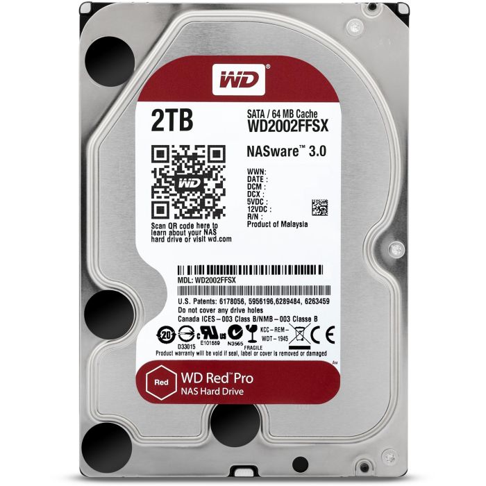 Disco Duro Western Digital RED PRO NAS 3,5" 7200 rpm 2 TB 3