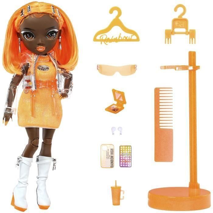 Rainbow High MGA583127EUC Muñeca Maniquí Michelle St Charles Naranja Flúor Serie 5 1