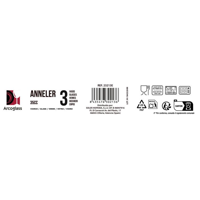 La Mediterranea Set de 3 Jarritas con Asa, 35 cc | Colección Anneler | Dimensiones: Ø4.1 x 6 cm (36 Cajas) 8 La Mediterranea Set de 3 Jarritas con Asa, 35 cc | Colección Anneler | Dimensiones: Ø4.1 x 6 cm (36 Cajas) 8