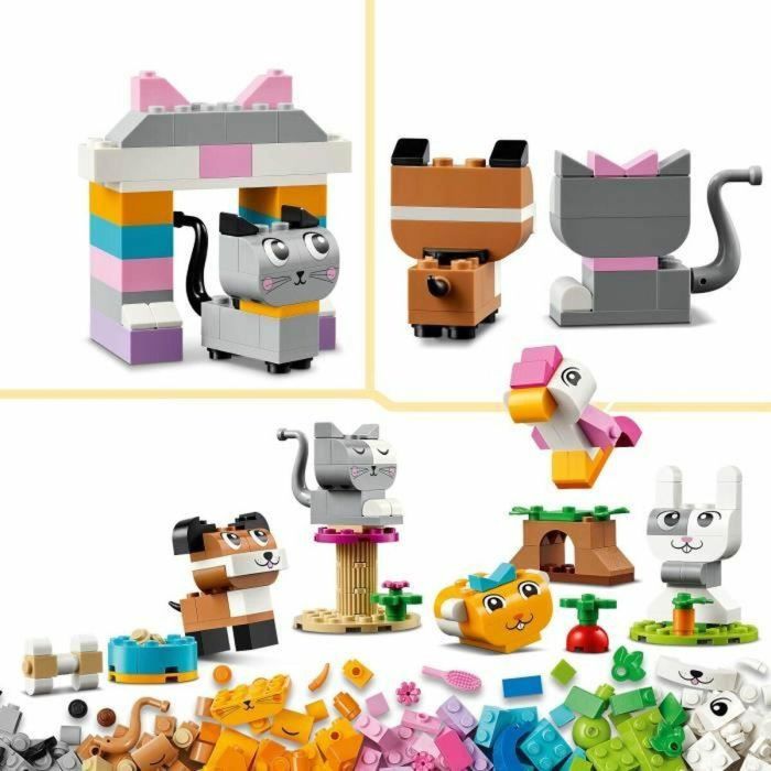 LEGO 11034 Classic Creative Pets, Juguete de Animales, Modelo de Perro, Gato, Conejo, Hámster y Pájaro 4