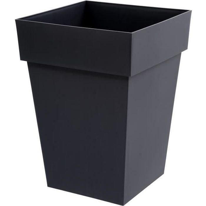 EDA Maceta toscana cuadrada Polipropileno, Resistente heladas y UV, Exterior Interior - 39x39x53 cm 51 L - Gris antracita 0 EDA Maceta toscana cuadrada Polipropileno, Resistente heladas y UV, Exterior Interior - 39x39x53 cm 51 L - Gris antracita 0