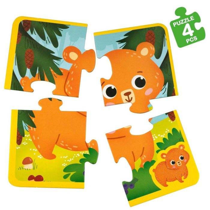 Puzzle Infantil Lisciani Giochi 16 x 0,1 x 16 cm Táctil 24 Piezas 4 Piezas (6 Unidades) 4
