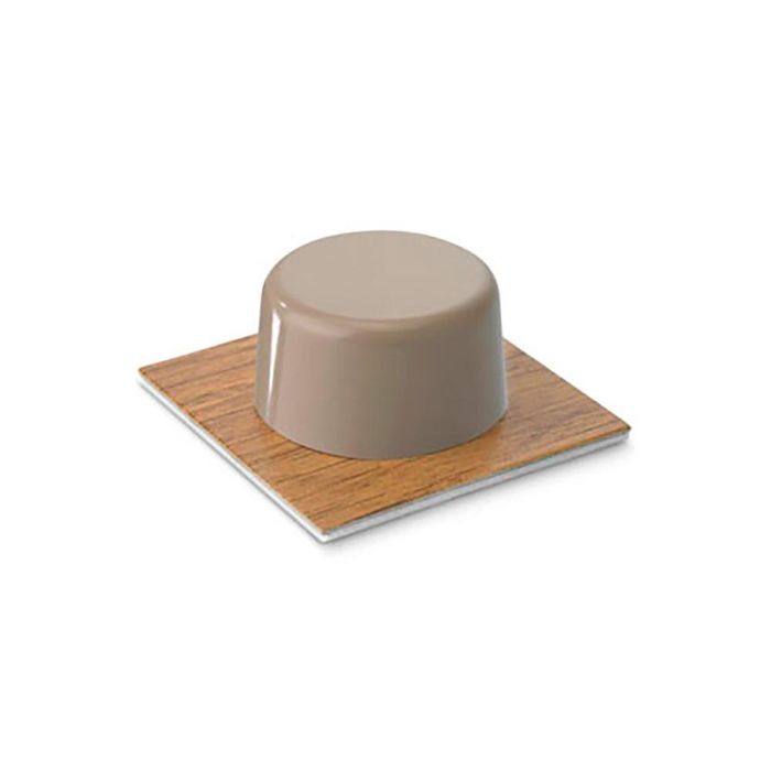 Inofix Tope adhesivo para puertas de interior, PVC + base metálica, beige parquet, blister 2 unid. 0 Inofix Tope adhesivo para puertas de interior, PVC + base metálica, beige parquet, blister 2 unid. 0