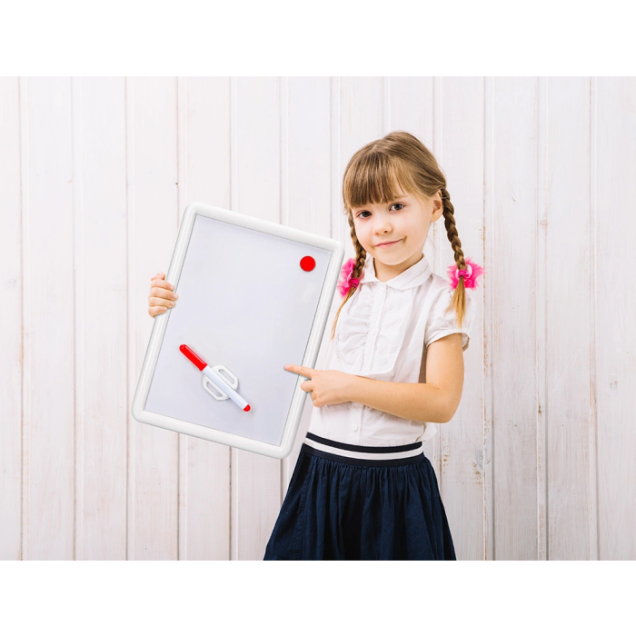 Csp Pizarra blanca magnética 25x35 cm con rotulador y borrador 4