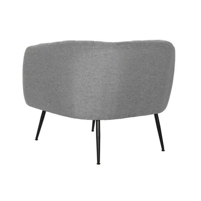 Sillón DKD Home Decor Negro Gris Espuma Madera Metal 81 x 75 x 73 cm 5