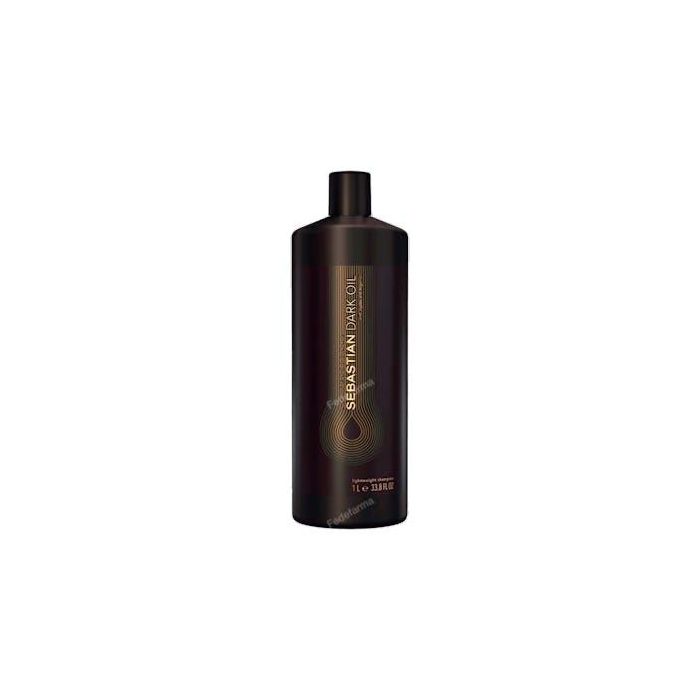 Sebastian Dark Oil Champú Ligero con Aceites 1000ml para Brillo y Suavidad, Todo Tipo de Cabello