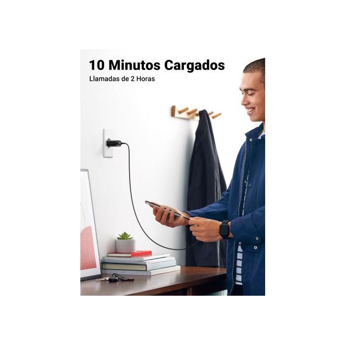 UGREEN Cargador Rápido 10191 USB-C Power Delivery 3.0 Universal 20W Negro para Móviles y Tablets 3