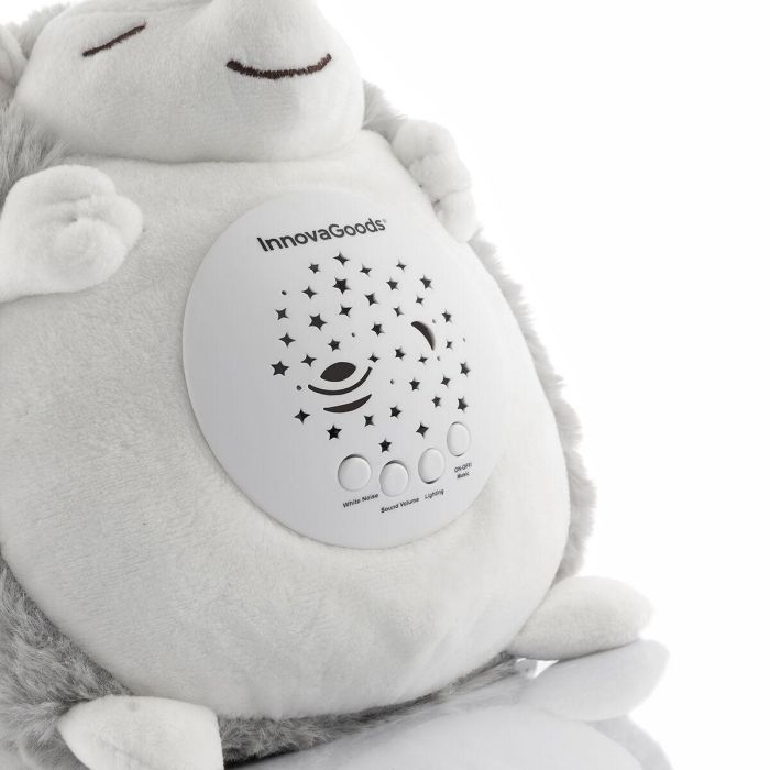 Erizo de Peluche con Ruido Blanco y Proyector Quitamiedos Spikey InnovaGoods 2 Erizo de Peluche con Ruido Blanco y Proyector Quitamiedos Spikey InnovaGoods 2