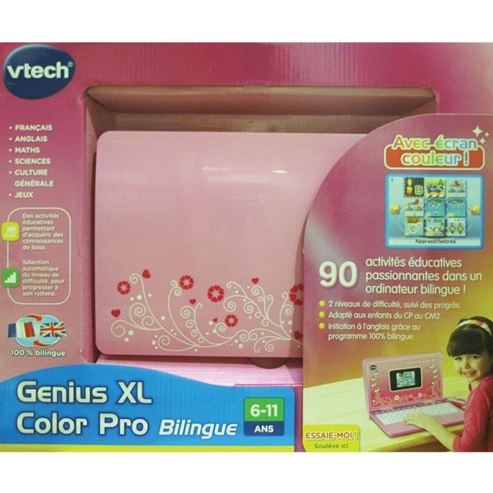 Ordenador portátil Vtech Genius XL Pro FR-EN Juguete Interactivo + 6 Años 1