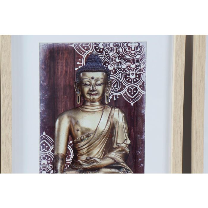 DKD Home Decor Cuadro Oriental con Buda, Set de 4 Unidades Surtidas Aleatoriamente, Dorado 2 x 45 x 35 cm, Material Ps 2 DKD Home Decor Cuadro Oriental con Buda, Set de 4 Unidades Surtidas Aleatoriamente, Dorado 2 x 45 x 35 cm, Material Ps 2