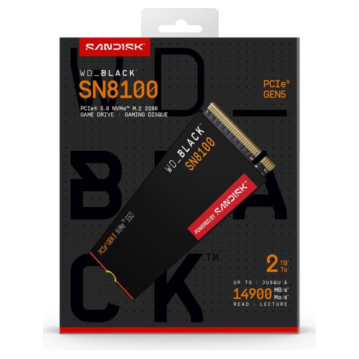 WD Black SN8100 NVMe PCIe 5.0 x4 SSD 2TB M.2 2280