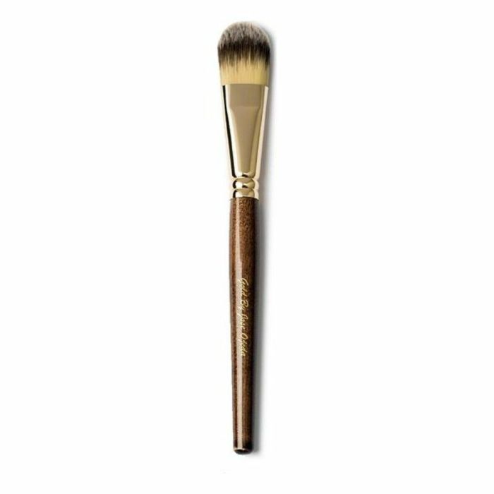 Gold By Jose Ojeda Pincel Brocha de Maquillaje para Rostro Forma Lengua Sintético para Bases Líquidas/Crema, Hidratantes, Mascarillas 1 pz