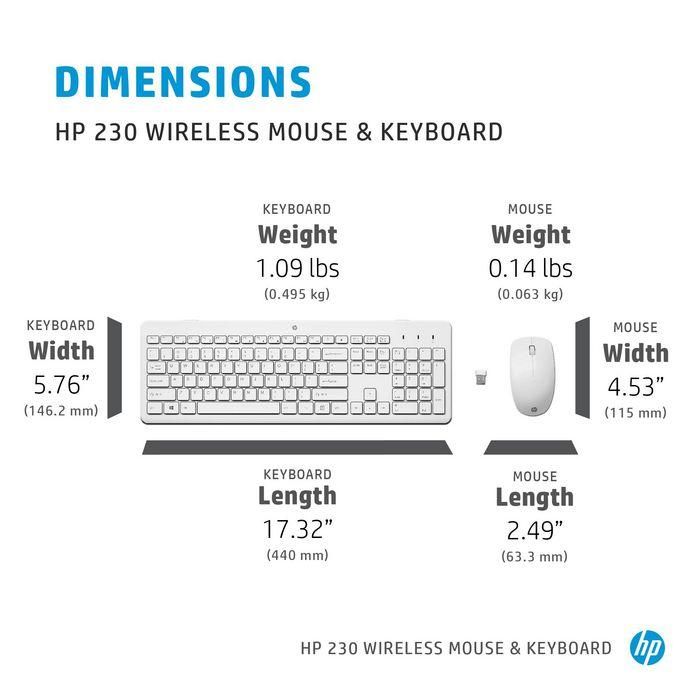 HP 230 Wireless Keyboard Black - SWE 22