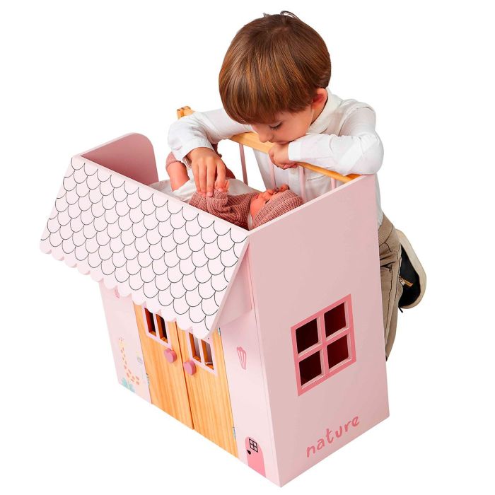Muñecas Arias Cama-casita Nature para Muñecas con 3 Perchas 50x39x50 cm 4 Muñecas Arias Cama-casita Nature para Muñecas con 3 Perchas 50x39x50 cm 4
