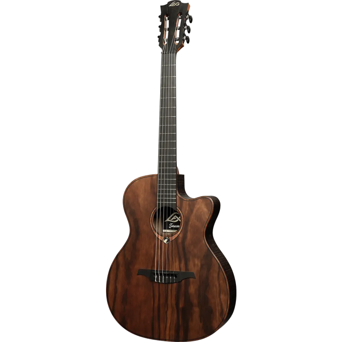 LAG Guitarra Acústica Nylon Auditorium Slim Cutway A/E Natural Satinado Brankowood/Eucalipto Electroacústica Stage-LAG 1 LAG Guitarra Acústica Nylon Auditorium Slim Cutway A/E Natural Satinado Brankowood/Eucalipto Electroacústica Stage-LAG 1