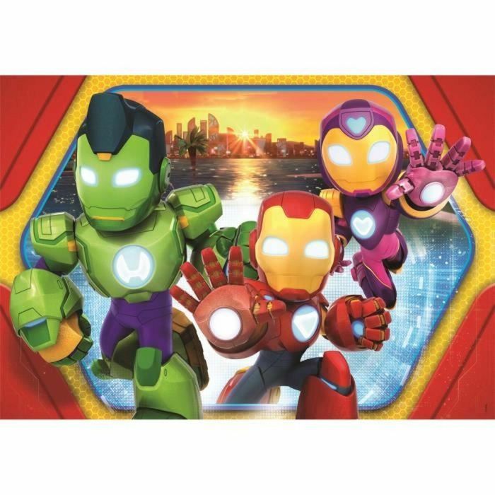 Clementoni CLE8005125248292 - Puzle Maxi 24 piezas de Iron Man y sus increíbles amigos 2