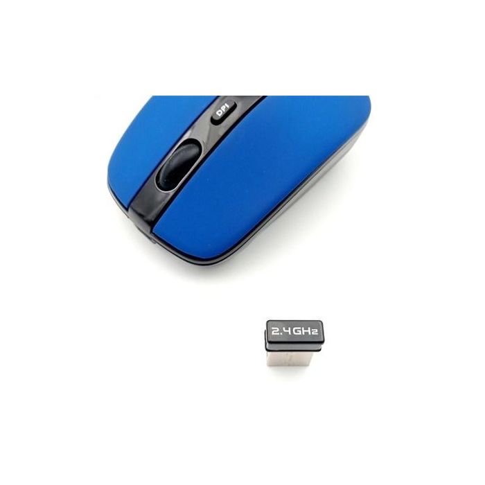 Elbe Ratón Inalámbrico RT-110 Azul con Batería Recargable, 800-1600 DPI, Plug & Play 5