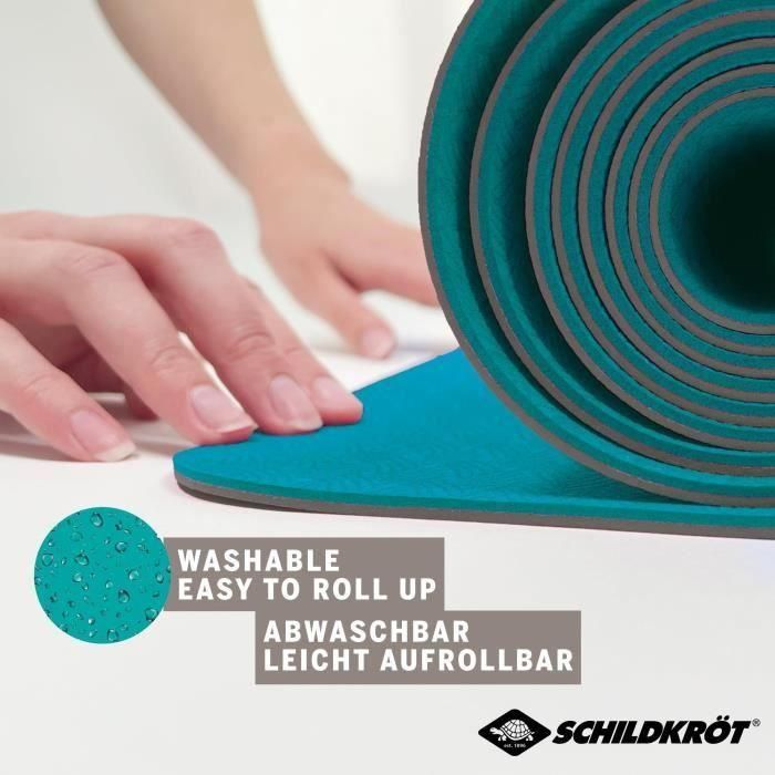 SCHILDKRÖT Esterilla de yoga - Bicolor antracita/azul petróleo - 180 x 61 cm - 4 mm de grosor 4 SCHILDKRÖT Esterilla de yoga - Bicolor antracita/azul petróleo - 180 x 61 cm - 4 mm de grosor 4