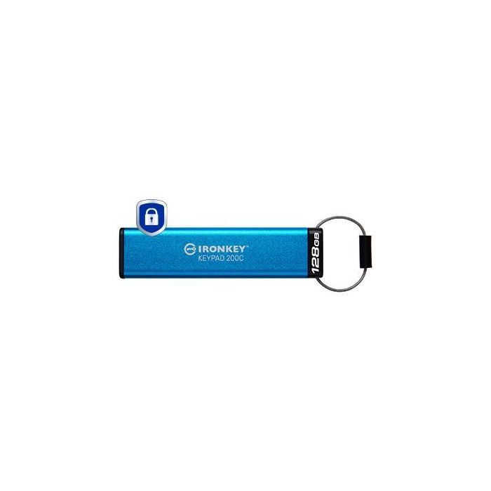 STICK 128GB Kingston IronKey Keypad 200C AES-256 USB-C retail 0 STICK 128GB Kingston IronKey Keypad 200C AES-256 USB-C retail 0