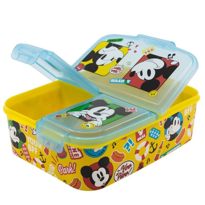 Sandwichera mickey mouse fun-tastic con multiples compartimentos 22x14x6cm 1