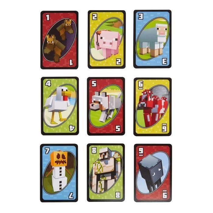 Mattel Games - Uno Minecraft - Juego de cartas - A partir de 7 años - UNO - FPD61 2