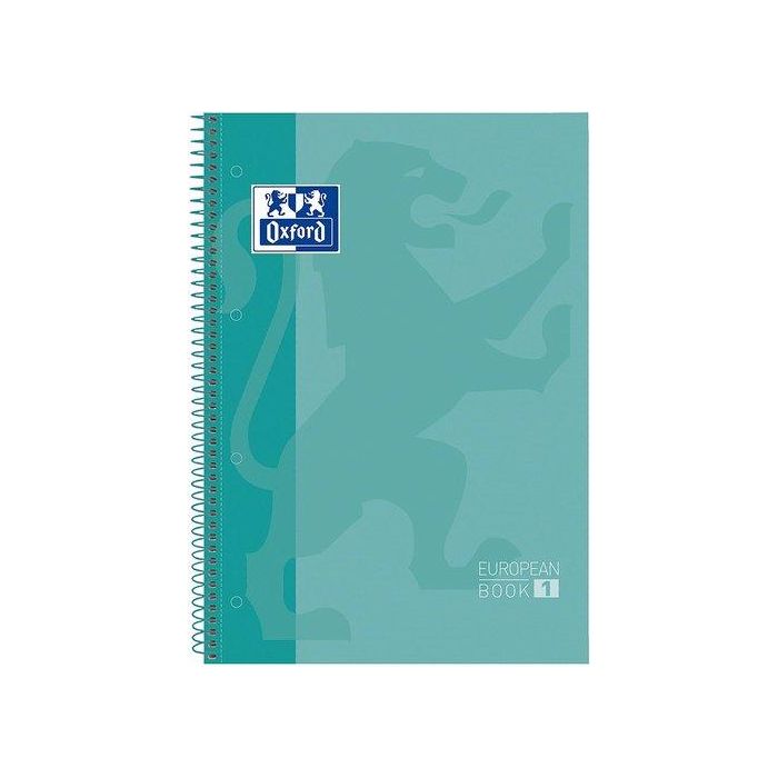 Bloc Oxford School Eu.Book 1 Micro.Tapa Extra A4+ 80H Horizontal 90G Verde Menta (Set de 10)