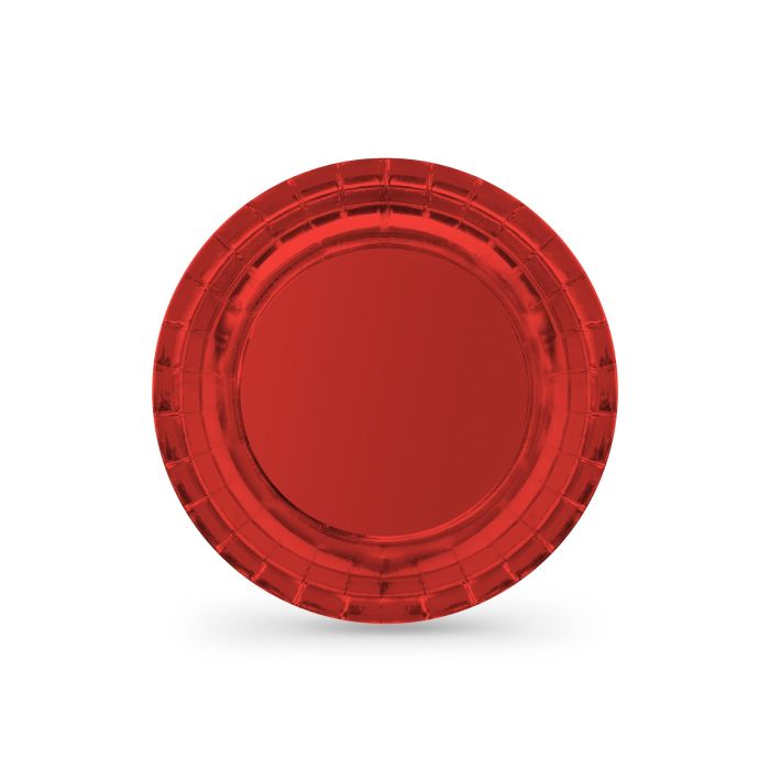 Set de 10 platos de cartón rojo 20 cm - Algon (18 Cajas) 1 Set de 10 platos de cartón rojo 20 cm - Algon (18 Cajas) 1