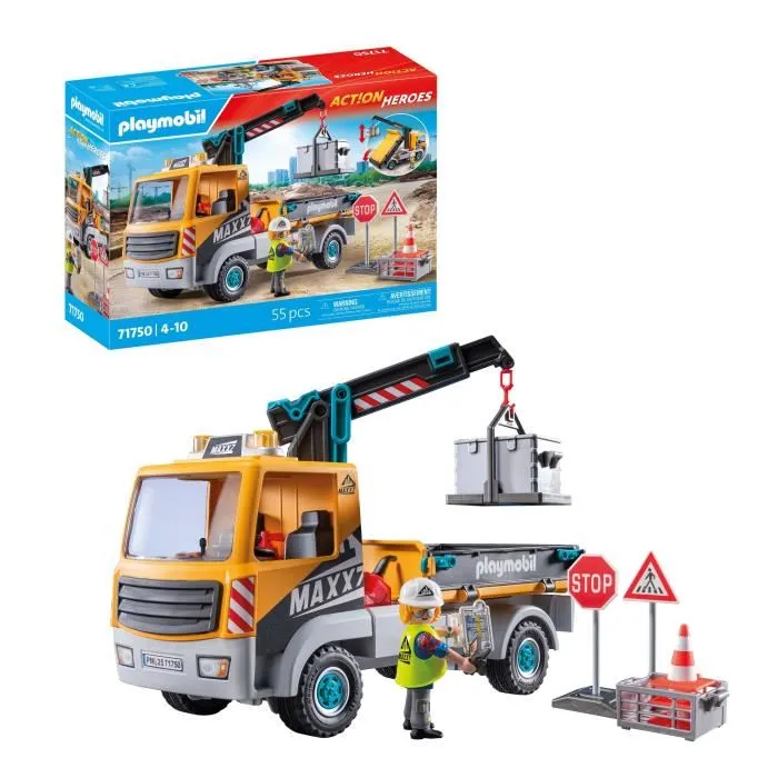 Playmobil 71750 Camión Grúa, Trabajador y Accesorios - Juego de Construcción 5 Playmobil 71750 Camión Grúa, Trabajador y Accesorios - Juego de Construcción 5