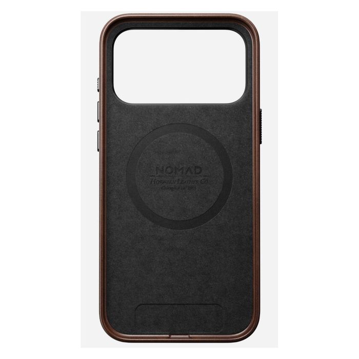 Nomad iPhone 17 Pro Max Funda de Cuero Tradicional Rustic Brown con Compatibilidad MagSafe - Resistente a Rayones y Polvo 5
