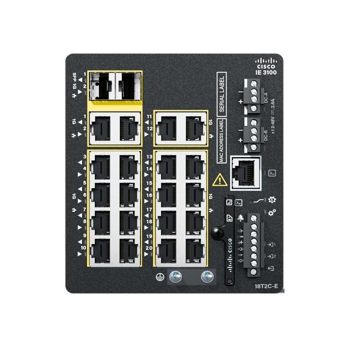 Cisco IE3100 W/18GE COPPER 2GE COMBO Switch Gestionado L2/L3 Gigabit Ethernet Montaje en Rack