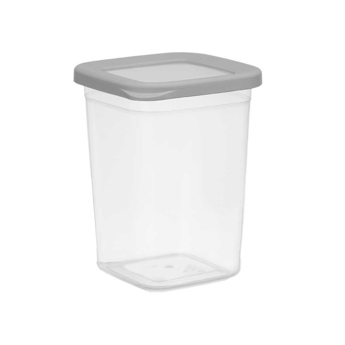 Bote Cuadrado Tapa Gris 1L Leknes 10X14CM (24 Unidades) 1 Bote Cuadrado Tapa Gris 1L Leknes 10X14CM (24 Unidades) 1