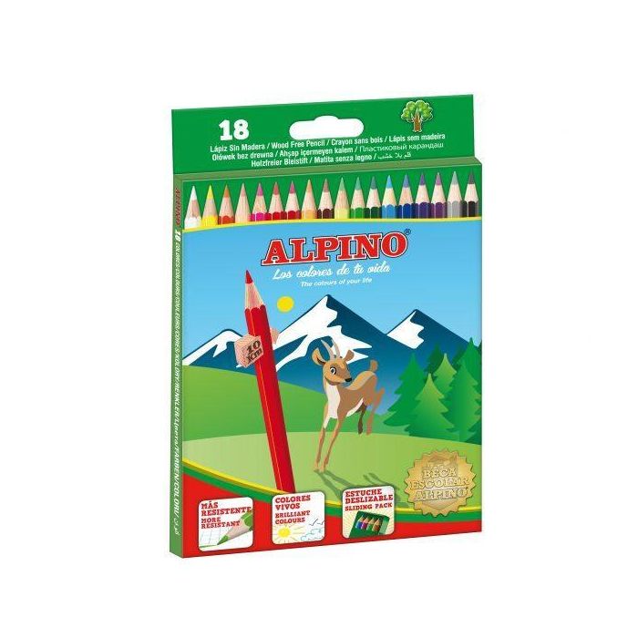 Alpino Lápices De Colores 175 mm C-Surtidos Estuche 18 Ud