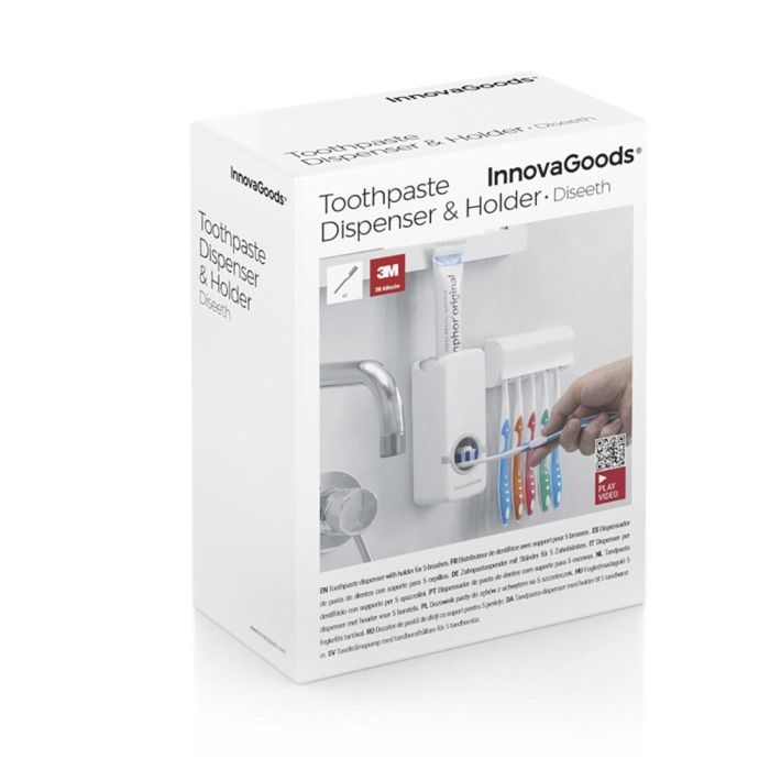Dispensador de Pasta Dental con Soporte para Cepillos Diseeth InnovaGoods 1