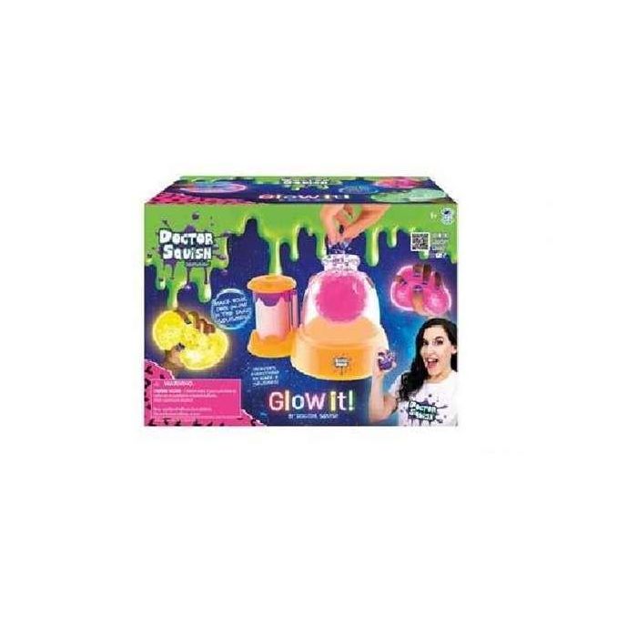 Dr Squish Fábrica de Bolas Squisy que Brilla - Edición Neón