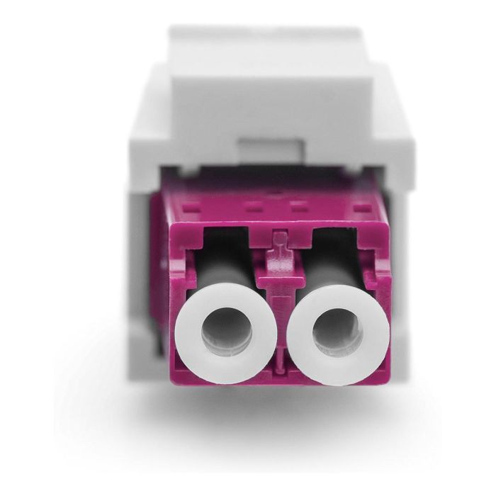 Digitus Acoplamiento Fibra Óptica LC/LC Duplex Multimodo OM4 Módulo Keystone Violeta Plástico 1
