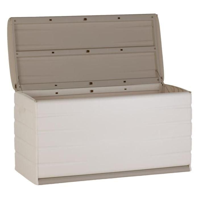 Plastiken Arcón Multiusos 350L con Ruedas y Cerradura para Exterior/Interior - Beige 1