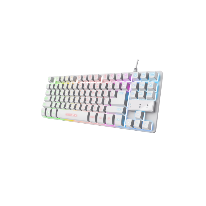 Trust Gaming 24739 Teclado Gaming GXT 833W Thado TKL Blanco Metálico Retroiluminado LED USB Anti-Ghosting Sostenible 0 Trust Gaming 24739 Teclado Gaming GXT 833W Thado TKL Blanco Metálico Retroiluminado LED USB Anti-Ghosting Sostenible 0