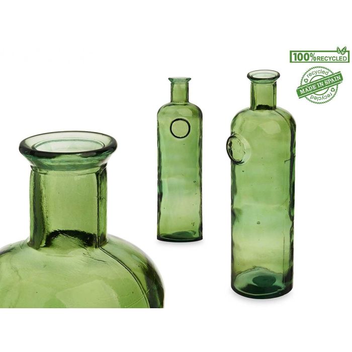 Botella Decorativa Vidrio Stamp 45 cm Verde - Giftdecor (4 Unidades) Botella Decorativa Vidrio Stamp 45 cm Verde - Giftdecor (4 Unidades)